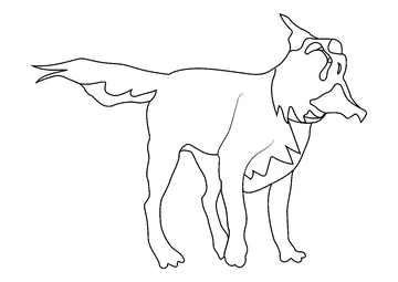 Golden Retriever Dog Shaking Body coloring page