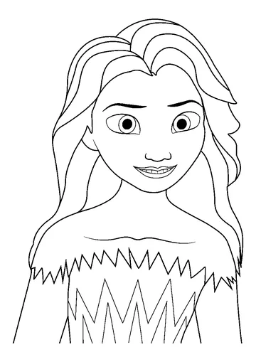 Princess Elsa 3 coloring page