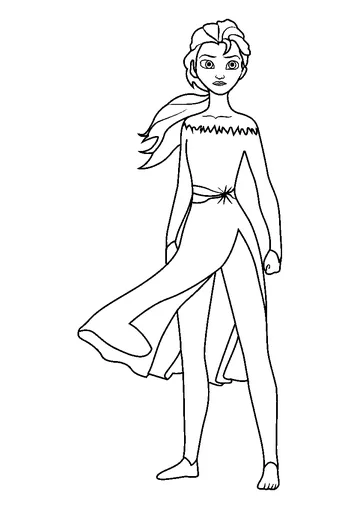 Princess Elsa 9 coloring page