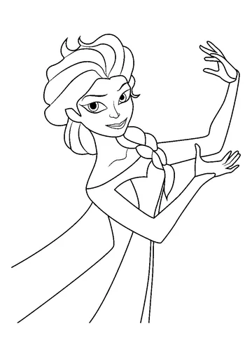 Princess Elsa 16 coloring page