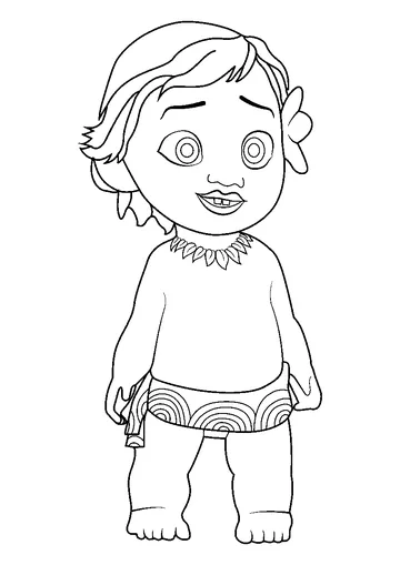 Princess Moana 3 coloring page
