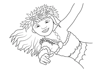 Princess Moana 4 coloring page