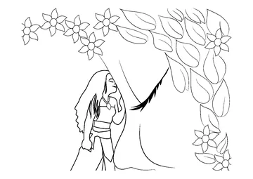 Princess Moana 9 coloring page