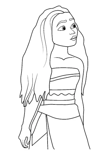Princess Moana 14 coloring page