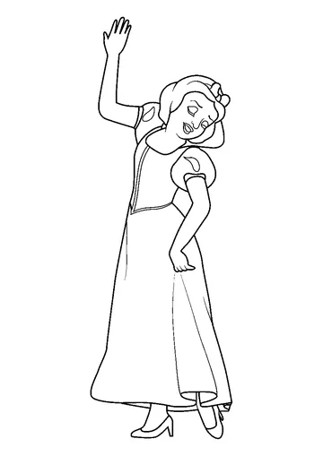 Princess Snow White 9 coloring page