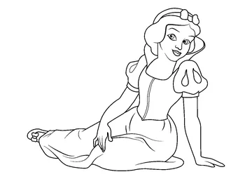 Princess Snow White 16 coloring page