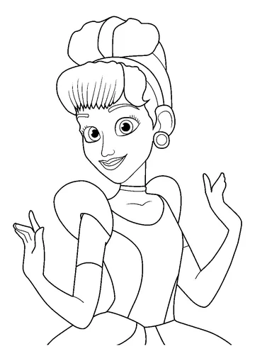 Cinderella Princess coloring page
