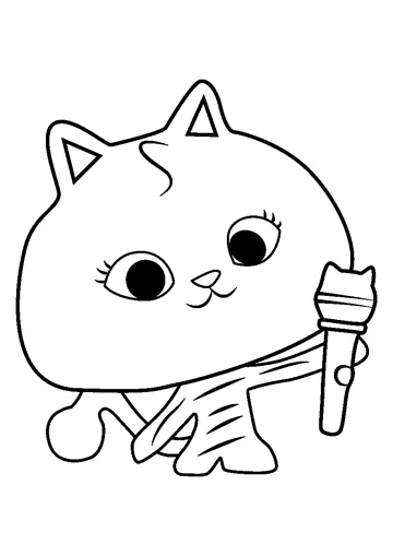 Fluffy Flufferton (character) coloring page