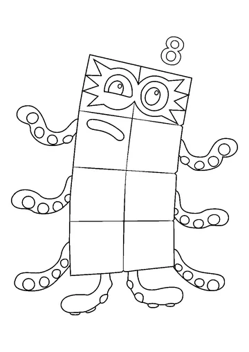Eight have octopus legs coloring page