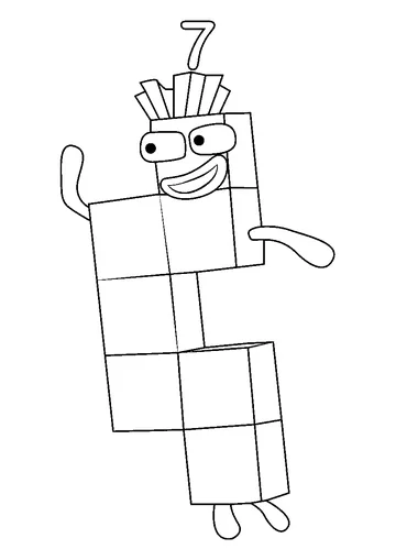 Seven dancing coloring page