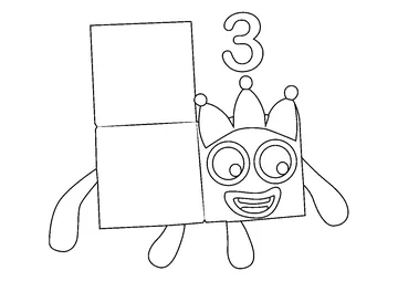 Three fun time coloring page