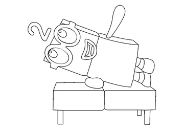 Two in bed coloring page