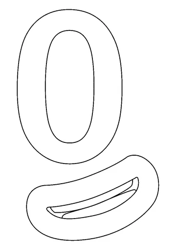 Zero Numberblocks coloring page