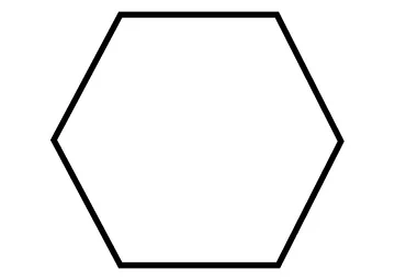 Simple Hexagon Shape Fun coloring page