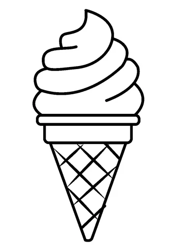 Sweet Ice Cream Cone coloring page
