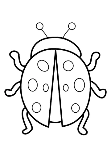 Cute Spotted Ladybug Bug coloring page