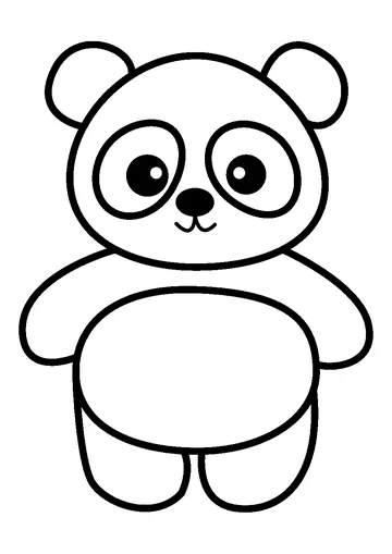 Cute Panda Character Activity coloring page