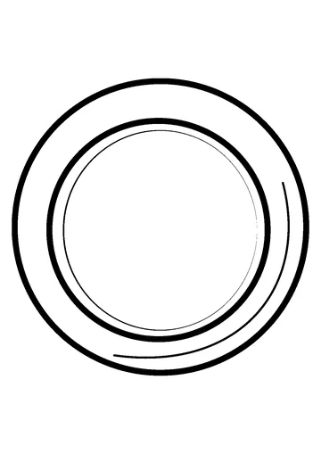Simple Plate Shape coloring page