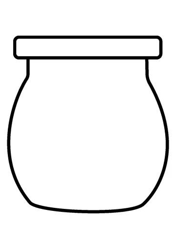 Simple Pot Shape Activity coloring page