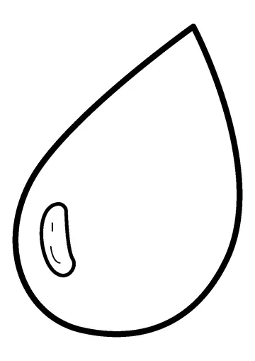 Simple Raindrop Shape coloring page