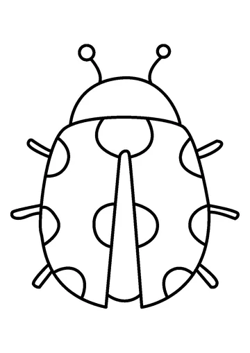Spotty Ladybug Friend coloring page