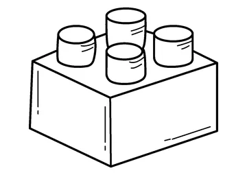 Simple Toy Building Brick coloring page