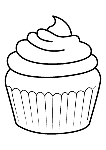 Sweet Vanilla Cupcake Delight coloring page