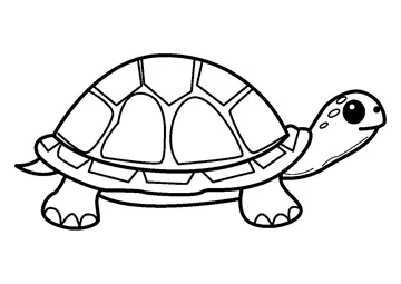 Cute Turtle Outline Ready Color coloring page