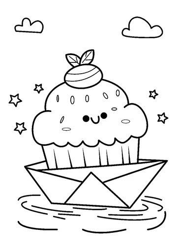 Sweet Treat on Water coloring page