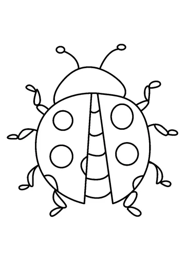 Cute Tiny Ladybug Bug coloring page