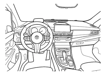 BMW 2-Series Gran Tourer Dashboard coloring page