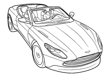 Aston Martin DB11 Volante Car coloring page