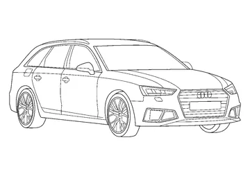 2019 Audi A4 Avant Car coloring page