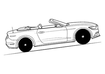 2015 Ford Mustang Convertible coloring page