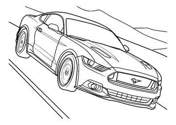 2015 Ford Mustang GT Front coloring page