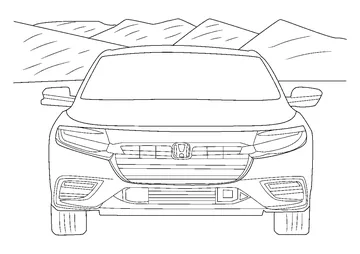 Honda Insight Sedan Front View coloring page