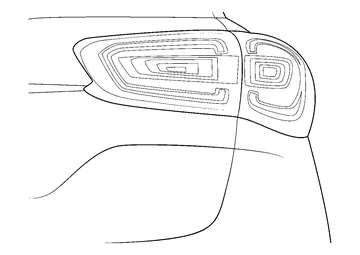 Hyundai i20 Active Taillight coloring page