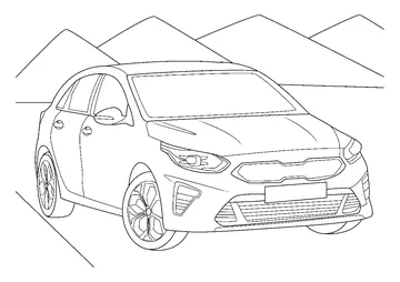 Kia Ceed 2019 Vehicle coloring page