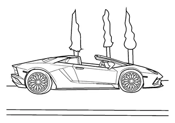 Aventador S Roadster Profile coloring page