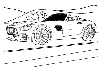 Mercedes AMG GT Roadster View coloring page