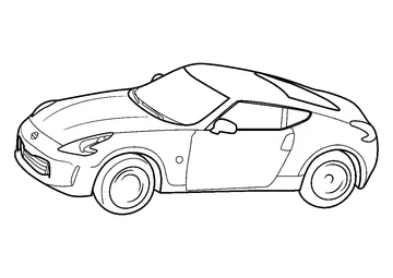 2019 Nissan 370Z Front View coloring page