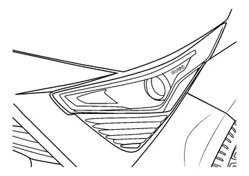 Toyota Aygo Headlamp View coloring page
