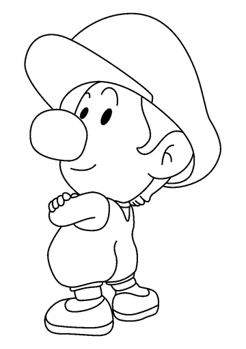 Baby Luigi coloring page