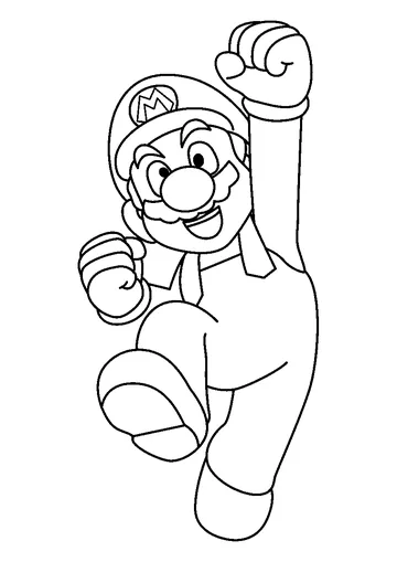 Mario 1 coloring page