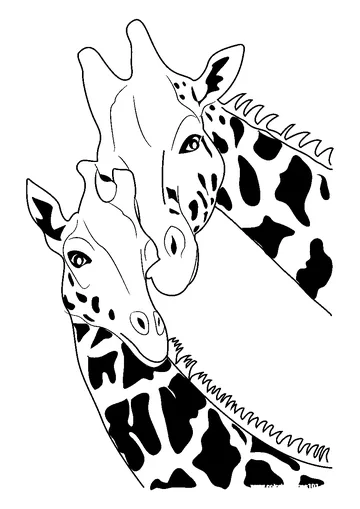 Giraffe coloring page