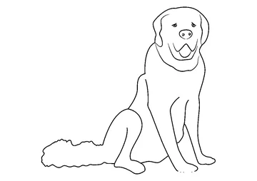 White Dog coloring page
