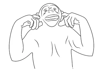 Smiling Monkey coloring page