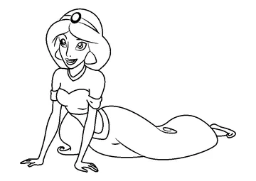 Disney Princess Jasmine coloring page