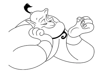 Happy Genie coloring page