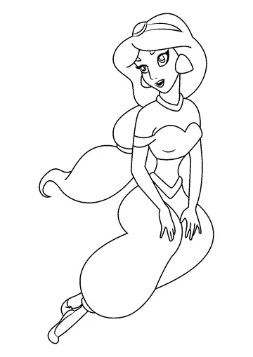 Jasmine Princess of Agrabah coloring page